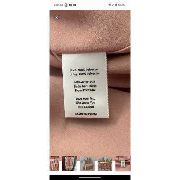 Show Me Your Mumu REVOLVE Sz S BIRDIE Mini Dress EUC - Picture 9 of 9